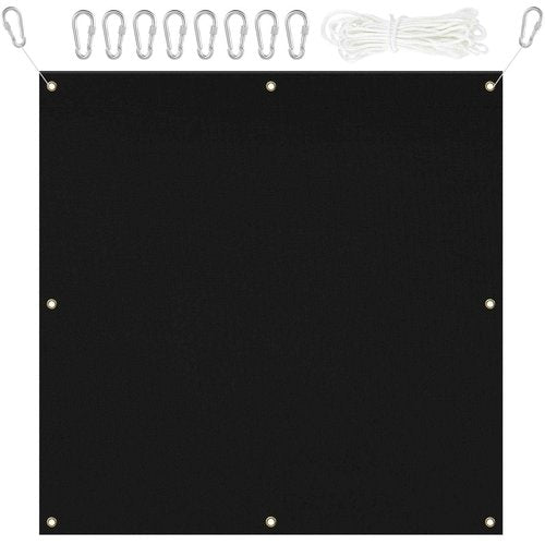 Silipull Archery Backstop Netting Heavy Duty with Rope and Hooks Slingshot Archery Net for Backyard Shooting Accessories(5 ft X 5 ft X 2 Mm, 45 Lbs,Black)