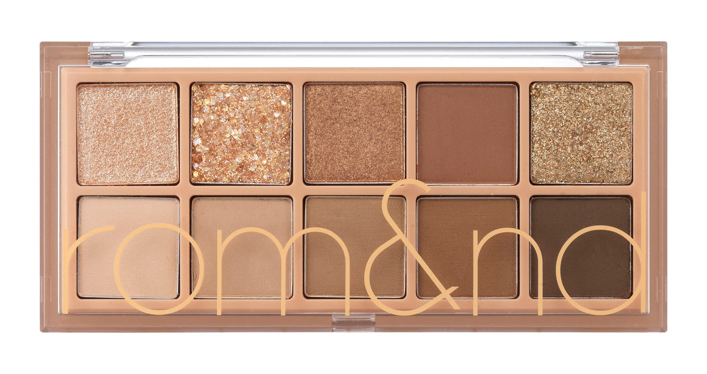 rom&nd Better Than Palette 102g (02 Mahogany Garden) | Eye Makeup Palette, Matte & Shimmer Eye Shadow, Sparkling Glittery, vario