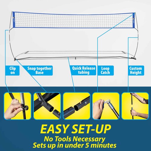 Freestanding Indoor/Outdoor Volleyball Net (20 Feet)