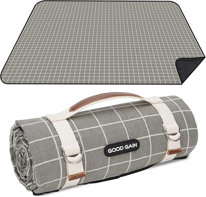 Picnic Outdoor Blankets Waterproof Extra Large - Beach Mat Sand Free Foldable with Carry Strap | Portable Camping Blanket...