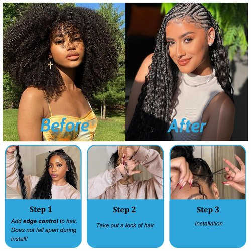 Human Braiding Hair Boho Braids Human Hair 110g 24 Inch Deep Water Wave Bulk Human Hair for Braiding No Weft Bundle 12A Brazilian Virgin Curly Hair Extensions Wet and Wavy Human Braiding Hair