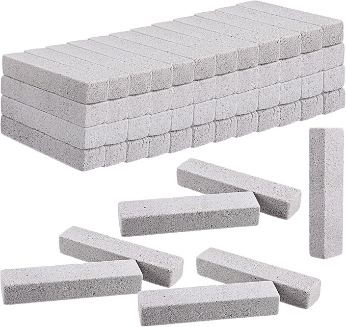 55 Pcs Pumice Stone for Toilet Bowl Cleaning Pumice Scouring Stick Pad Hard Water Stain Remover for Toilet Bathtubs Pool Tile Kitchen Sink Oven Stove Grill Home Bathroom Household