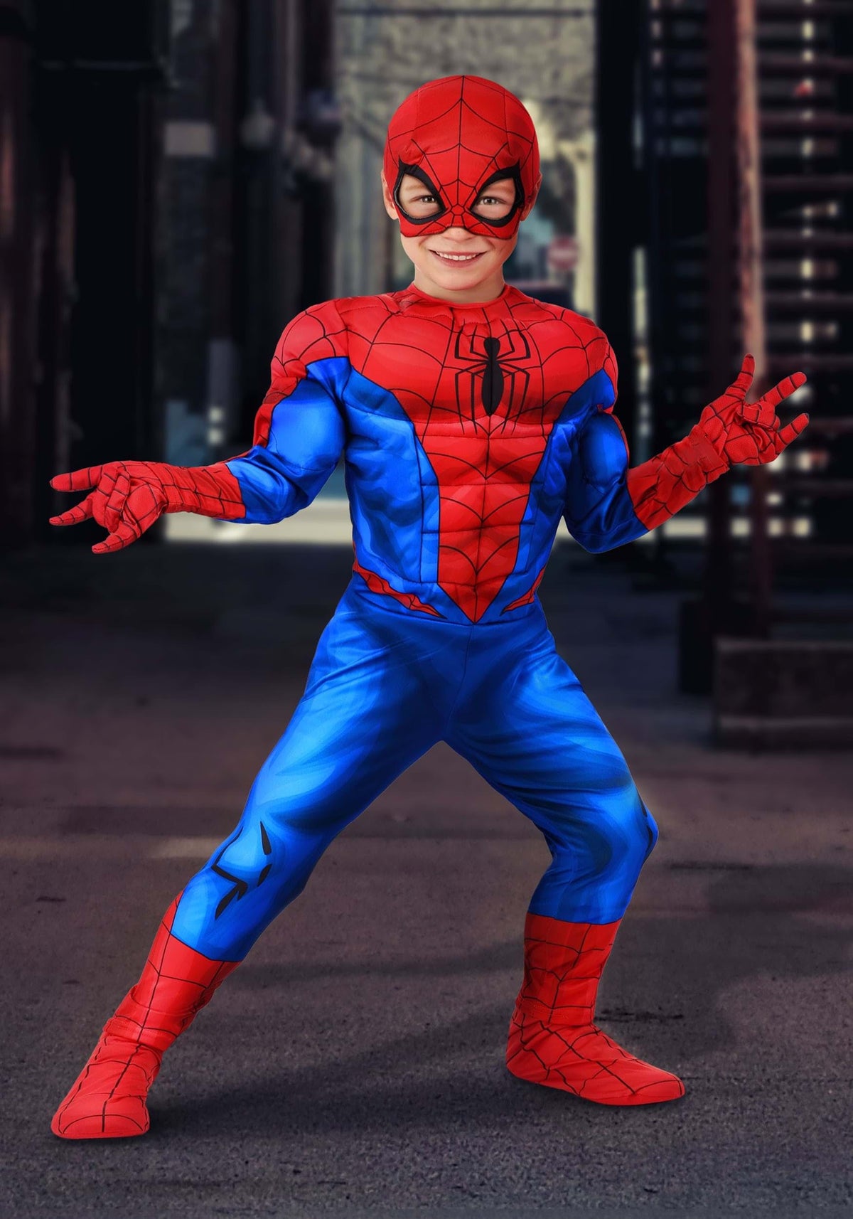 Jazwares Marvel Spider-Man Toddler Costume - Officially Licensed Superhero Suit for Kids 4T Blue,red