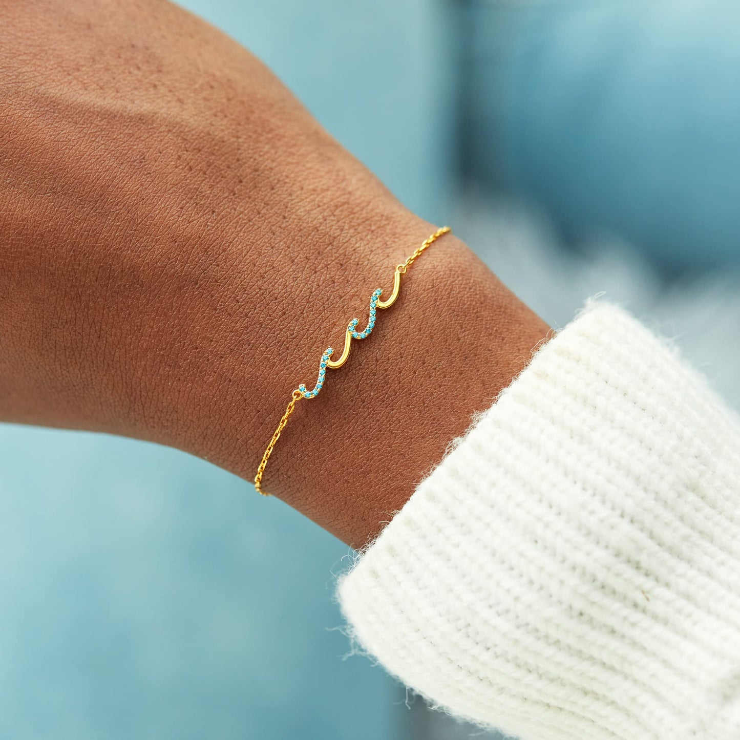 STORYJEWELLERY Friend Gifts, Bestie Bracelets, Friend Birthday Gifts for Women, Friendship Bracelets, BFF Gift, Bestie Jewelry, Wave Bracelet (Style 04)