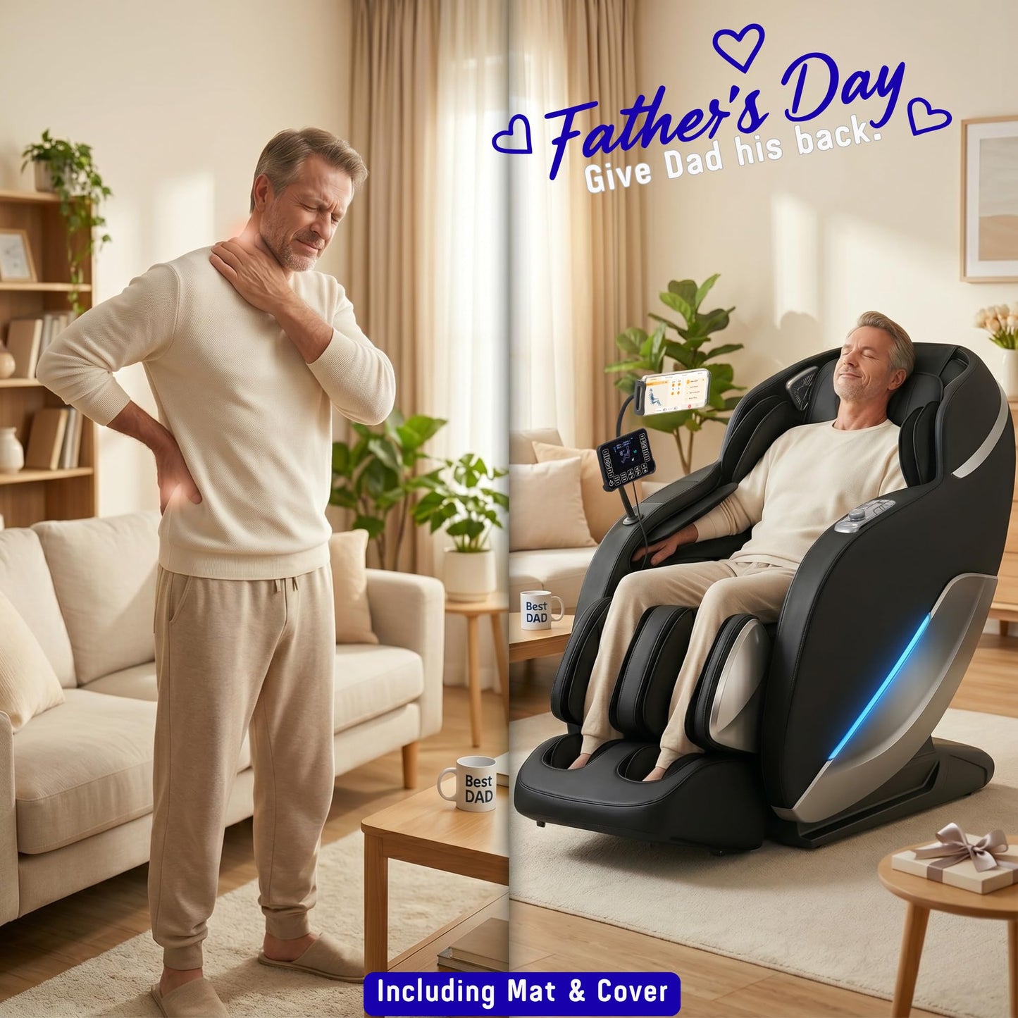 MYTHIA 2026 4D Massage Chair for Home Relaxation– Full Body Zero Gravity Recliner with 55" SL Track, Body Scan, 12 Auto Modes, Heat, Bluetooth App Control & Wireless Charging (A303C Black)