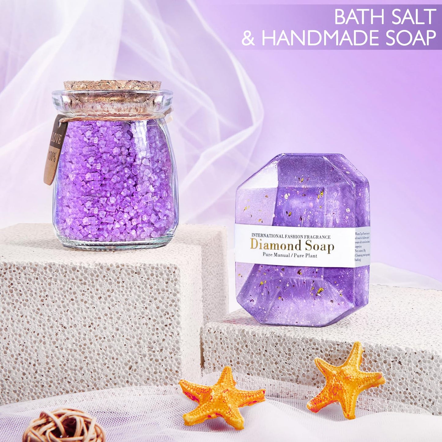 Gifts for Women, Birthday Gifts for Women, Happy Birthday Gifts Basket for Women,Lavender Relaxing Spa Gifts Basket for Best Friends Female Women Sister Mom Wife Her Girlfriend Coworker