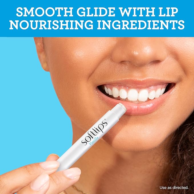 Softlips Daily Lip Moisturizer for Dry Lips, Vanilla Flavored Lip Balm, SPF 20, 2 pk (12x0.14oz)