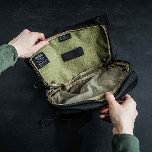 Eberlestock Bando Bag XL - Tactical Men's Fanny Pack w/Adjustable Waist Belt, Zippered Pockets, Compact Lightweight Belt Bag, Everyday Hip Pouch for Travel Outdoor Running Hunting, Black
