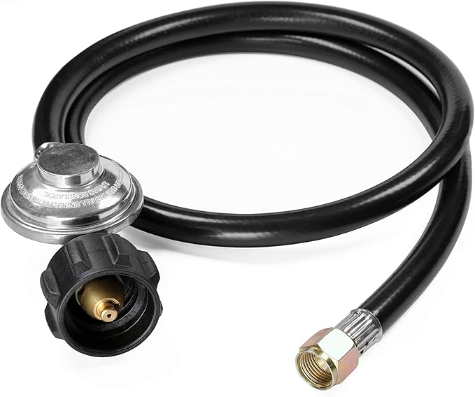 DOZYANT 3.5 Feet Propane Regulator and Hose Universal Grill Regulator Replacement Parts, QCC1 Hose and Regulator for Most ...