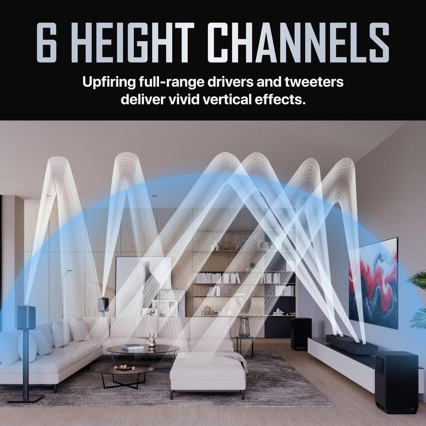 Nakamichi Shockwafe Wireless 11.2.6 Ch Soundbar System w Dolby Atmos/DTS:X, Upgraded Dual 10" Subs, Bipolar Surrounds, 6 Discrete Height Channels, 2300 Watts Max Output