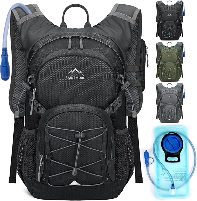Hydration Backpack with Water Bladder, 18L Lightweight Hiking Backpack for Women&Men Small Insulated Hydration Water Pack ...