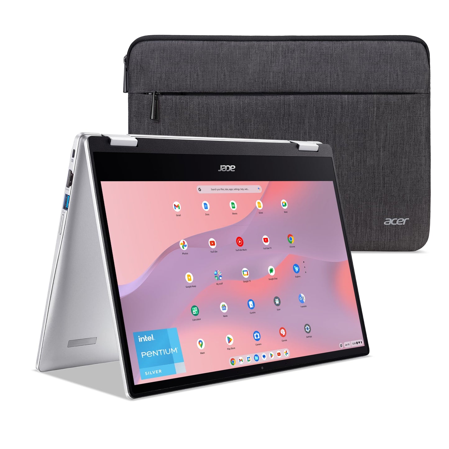 Acer Chromebook Spin 314 Convertible Laptop | Intel Pentium Silver N6000 | 14 Hd Corning Gorilla Glass Touch Display | 4Gb Lpddr