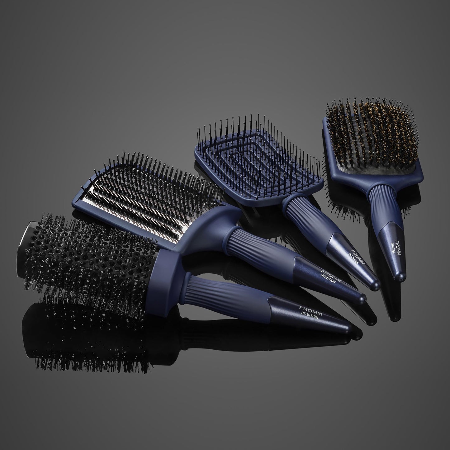 Fromm Professional Intuition Square Styler 1.75 Inch Ceramic & Ionic Thermal Brush in Blue, 2-in-1 Straighten & Wave Blow Drying