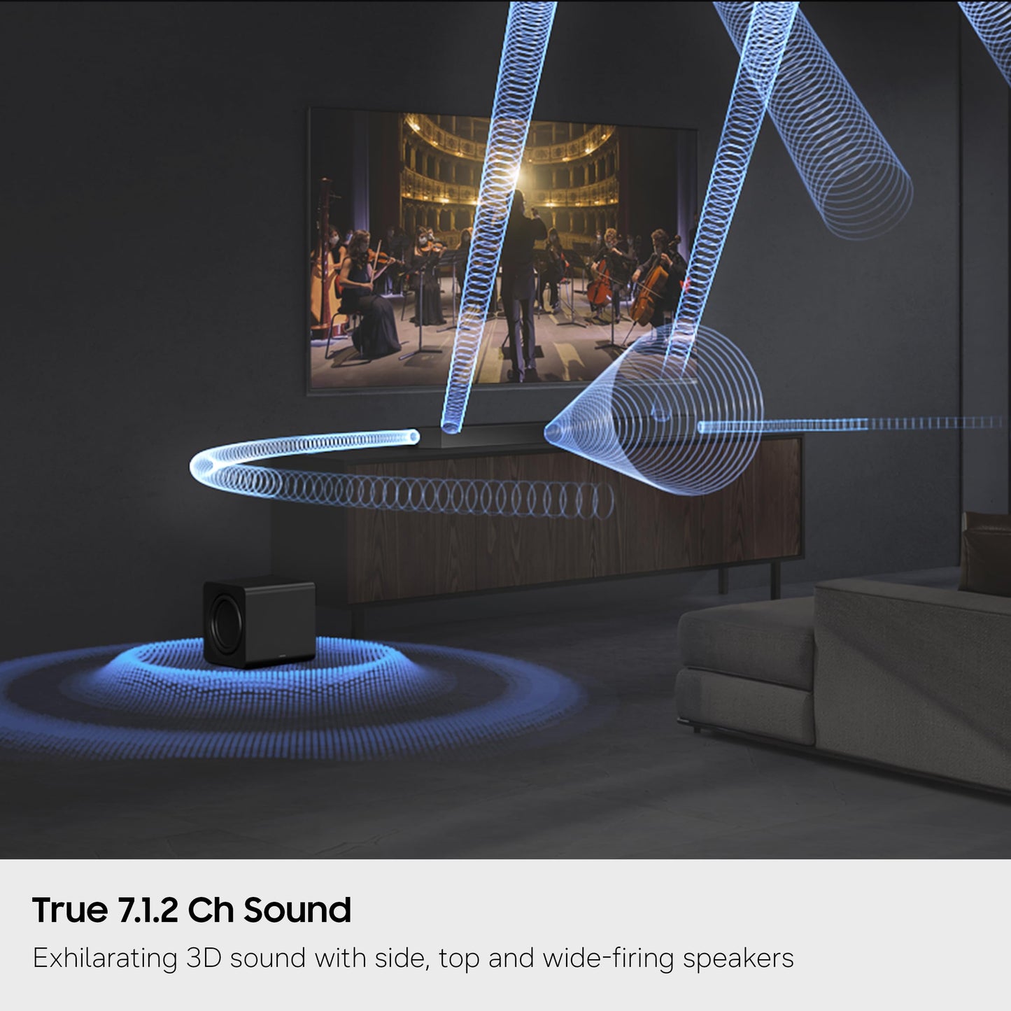 Samsung Q-Series Soundbar HW-Q900H 7.1.2ch with Wireless Subwoofer, Wireless Dolby Atmos, Q-Symphony, SpaceFit Sound Pro, Adaptive Sound, Game Mode Pro, Alexa Built-in (2026 Model)
