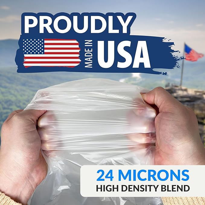 Reli. 95 Trash Bags Heavy Duty | 68 Trash Bags | Super Sizeable for Serious Garbage Cleanup (Clear)