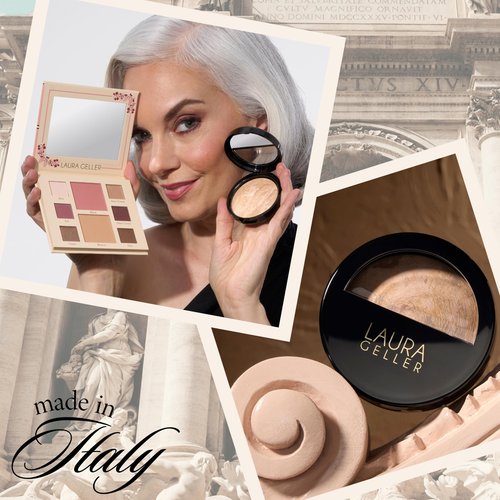 LAURA GELLER NEW YORK Party in a Palette, Ready to Jetset! + Baked Balance-n-Brighten Powder Foundation, Tan
