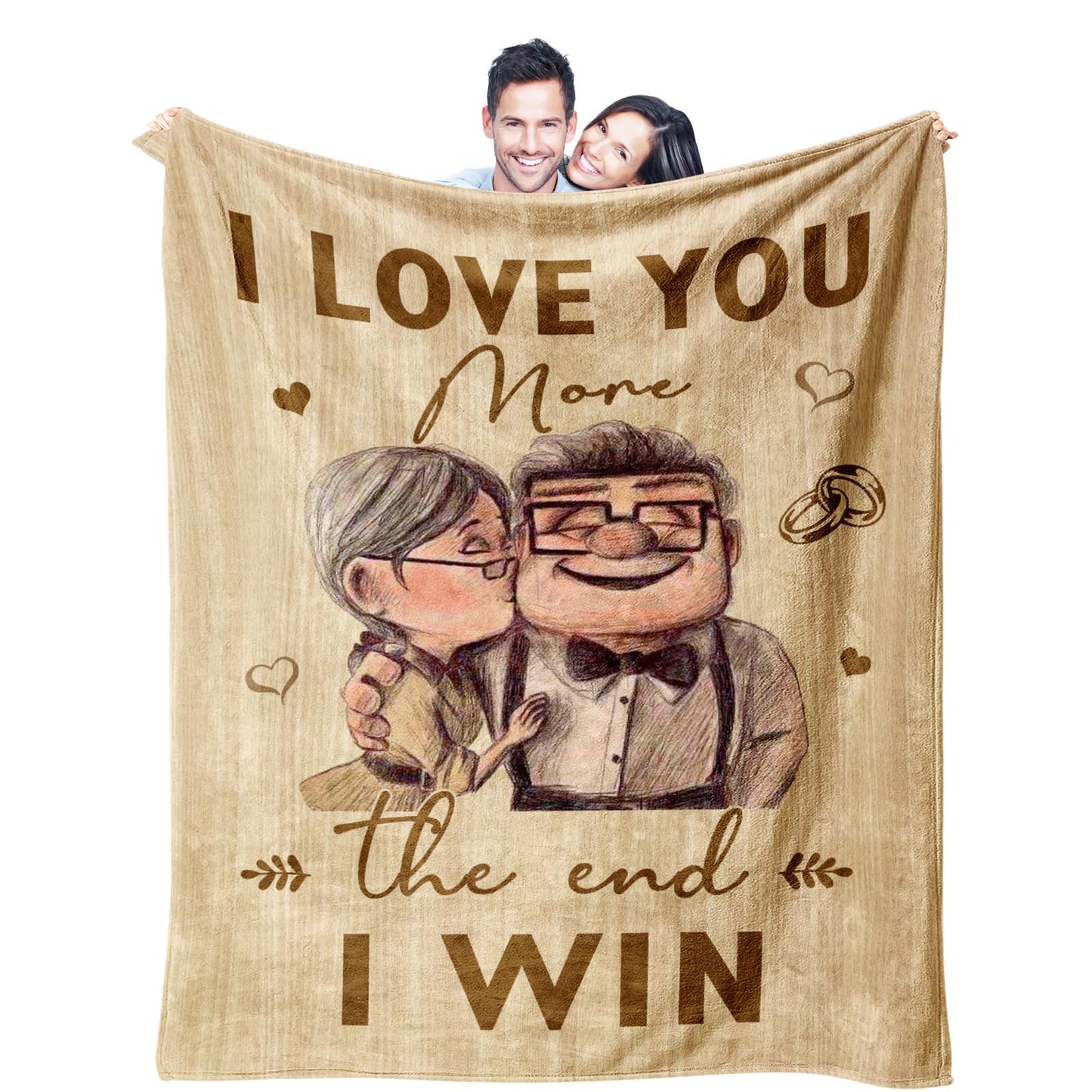 Neuturs I Love You Gifts for Her Him, Girlfriend Birthday Gifts, Christmas Romantic Birthday Gifts for Her Him Girlfriend Wife, Anniversary Wedding Gift for Women Men Couples Blanket 60"X50"