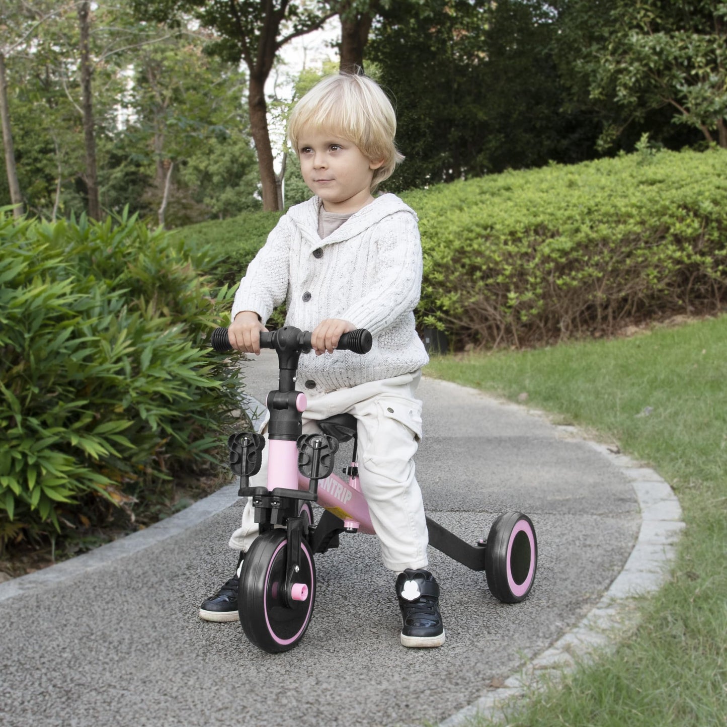 Elantrip 5 in 1 Balance Bike for 1 to 3 Years Old Kids,Toddler Tricycle Kids Trikes Tricycle, Best Toys for Boy & Girl, Balance Training,Adjustable Seat and Removable Pedal