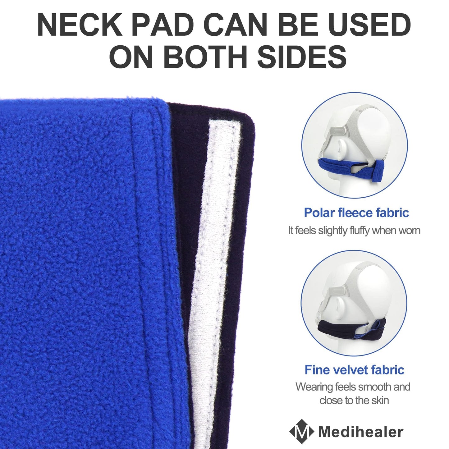 2Packs Replacement Headgear for Airfit N20 with Neck Pads and 2 Pair Clips, Headgear Compatible with Airfit N20, Comfort Neck Pad Headgear Strap Cover, Great Value Kit Supplies by Medihealer