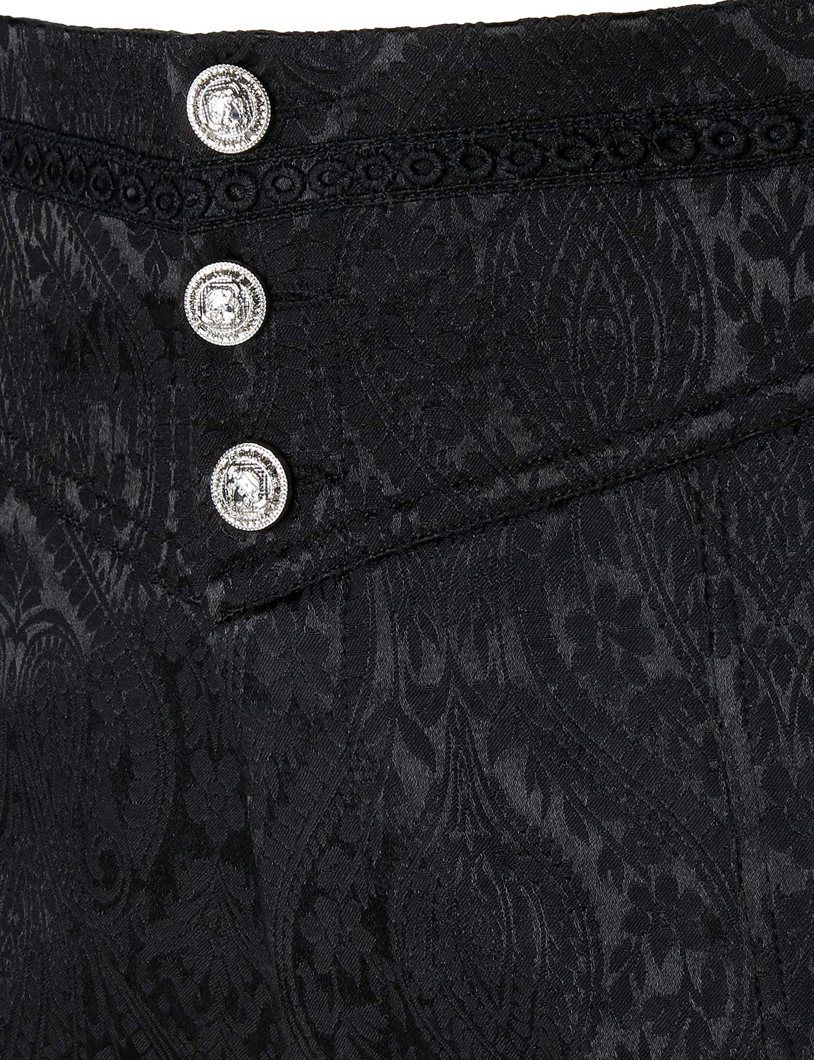 VATPAVE Mens Gothic Pants Cosplay Costume Trousers Steampunk Victorian Pants Small LP05 Black