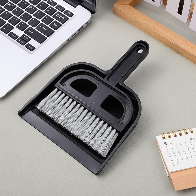 Mini Desktop Sweep Cleaning Brush - Small Broom and Dustpan Set for Keyboard Crumbs, Craft Mess, Countertop Cleaning
