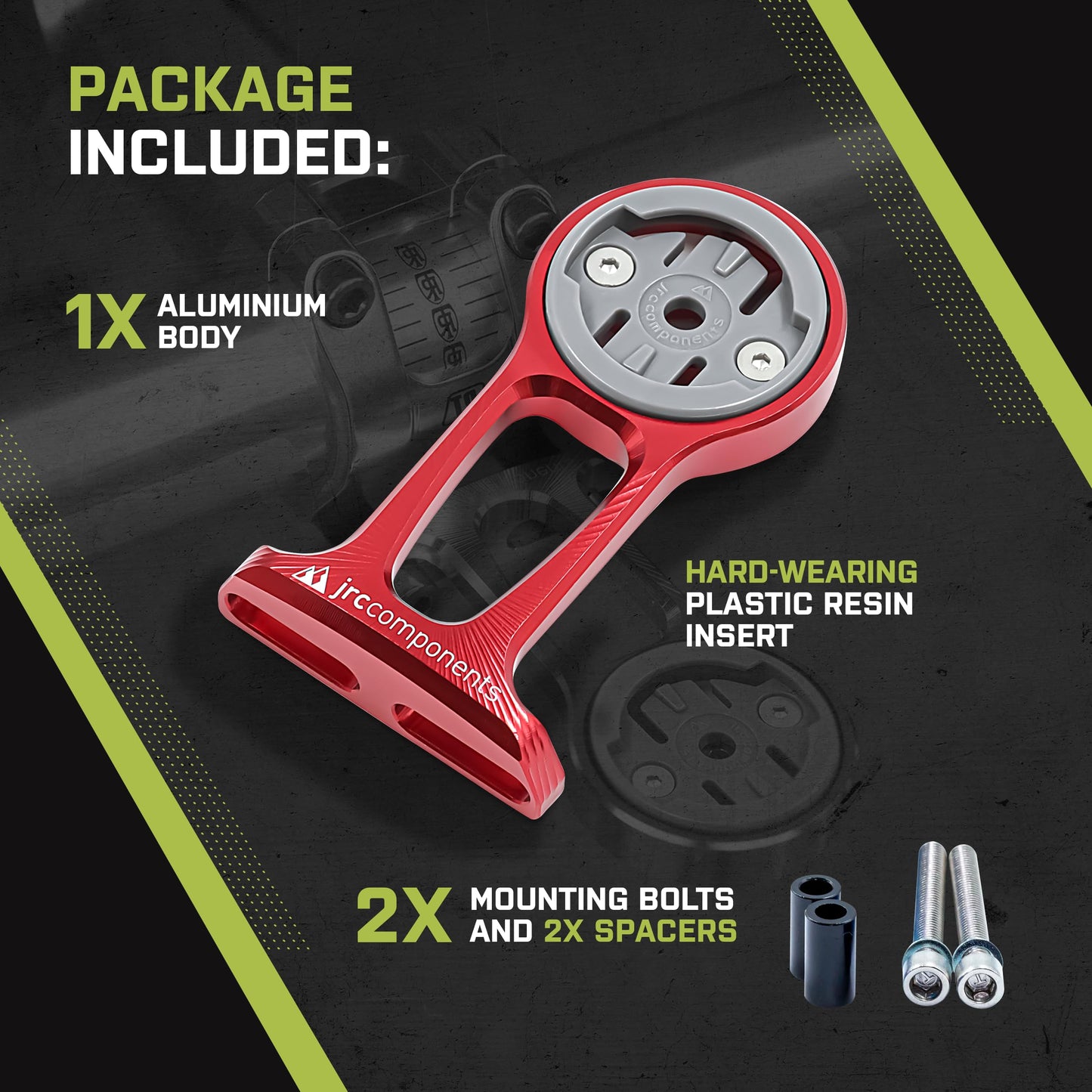 Jrc Components Stem Out Front Mount | Compatible With Wahoo Elemnt Gps Devices | Lightweight Cnc Machined Aluminum Body - Gold