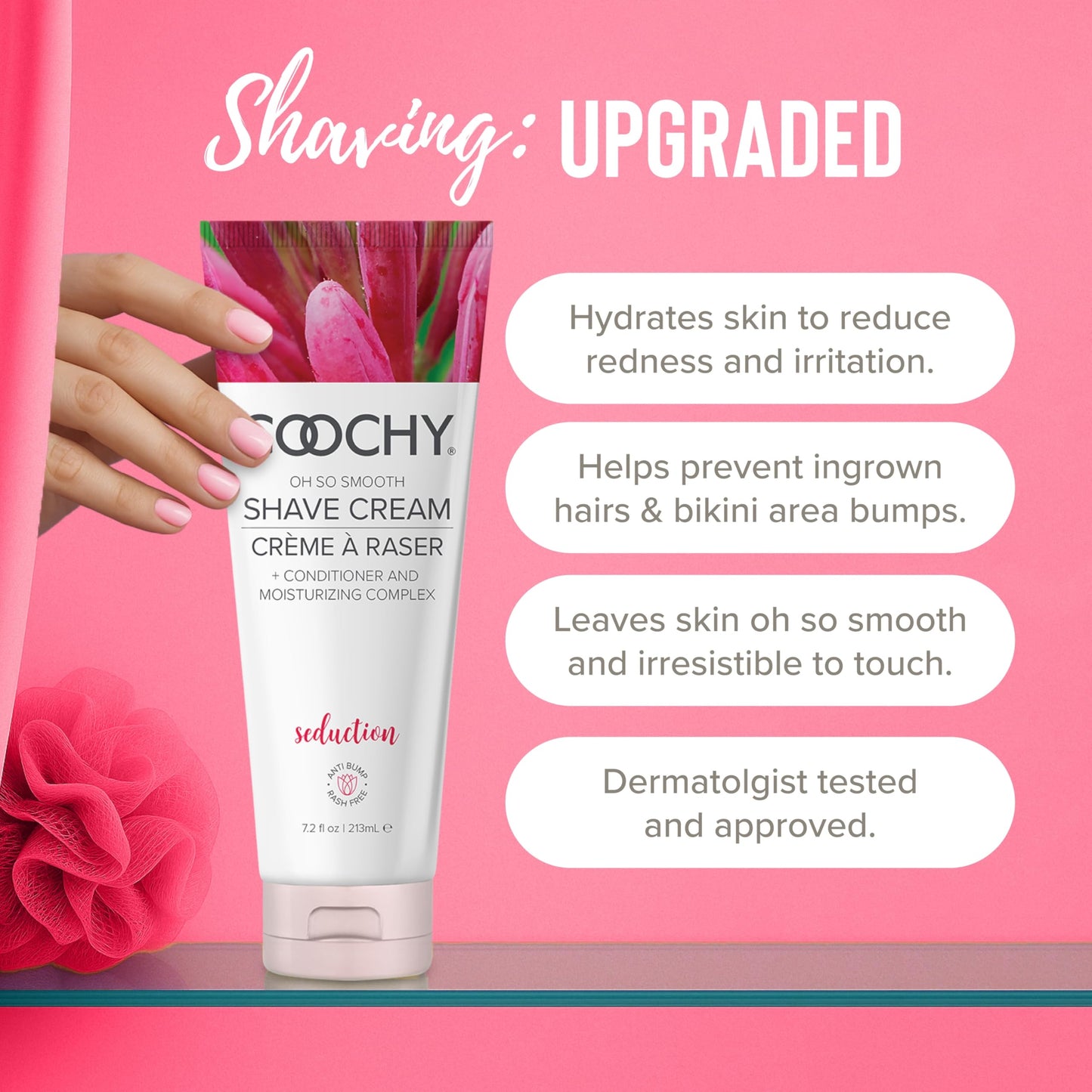 Coochy Intimate Shaving Cream | Shave Conditioner & Moisturizer for Face & Body | Ideal for Sensitive Skin Care, Anti-Bump | Sed
