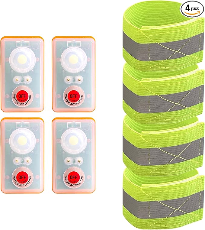 WICKED Life Jacket LED Strobe Light for Emergency Overboard Survival; Water Activated High Intensity Beam Long Range Rescu...