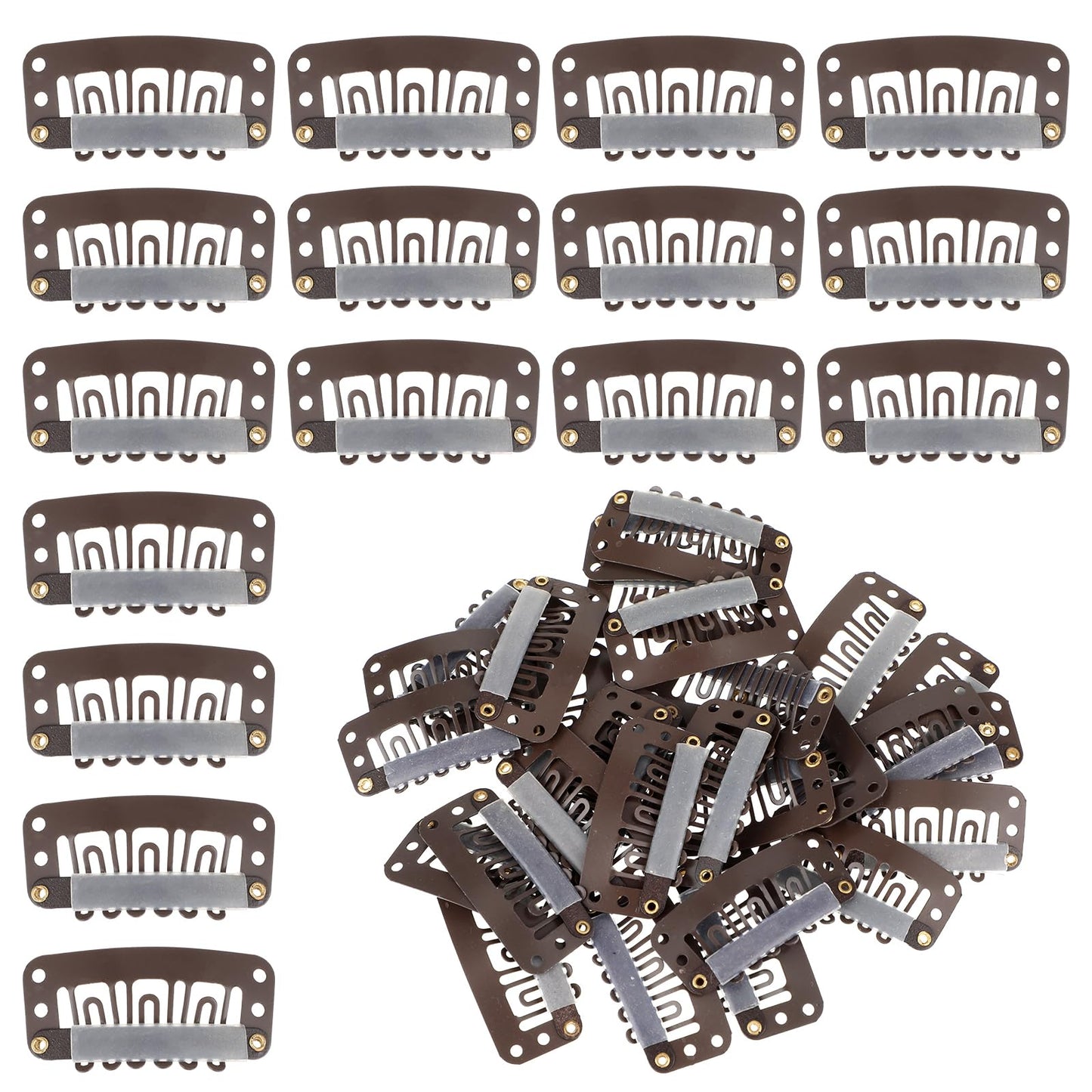 30 PCS 33mm Wig Clips, U Shape Hair Extension Clips Snap Hair Clip Wig Combs Hairpieces Clip Wigs Accessories to Secure Wigs for