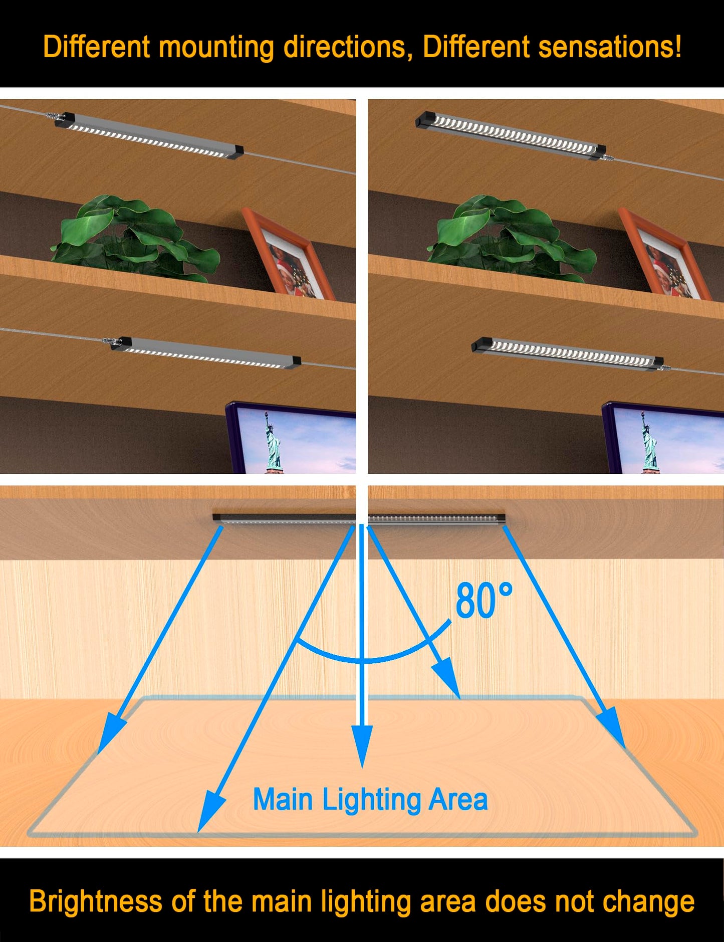 EBD Under Cabinet Lights Touch LED Under Cabinet Lighting Built-in Adjustable Cable No Messy Wires! 6 Pcs Super Bright Light Bar 6500K Cool White 2100Lm Good for Timer & Smart Plug
