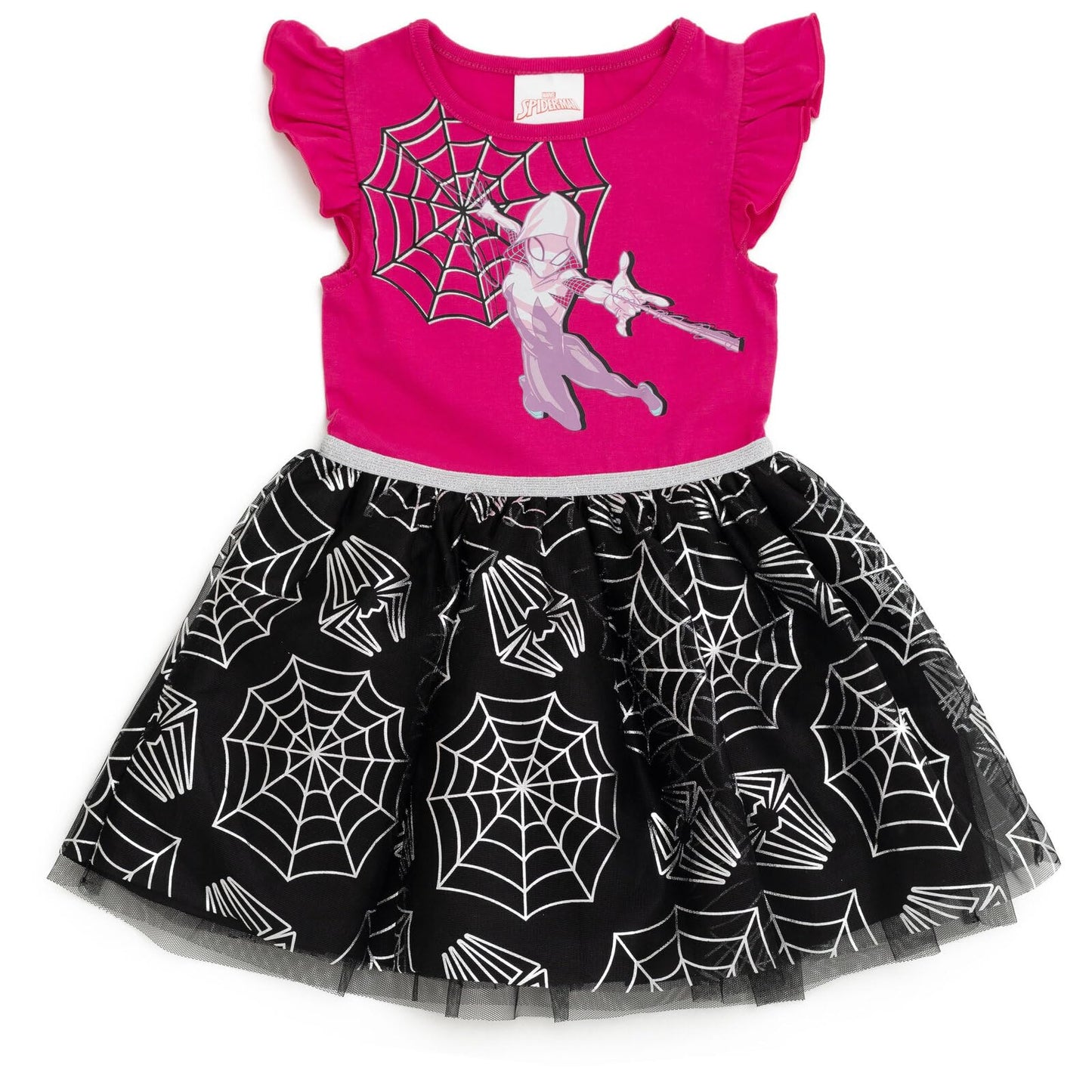 Marvel Spider-Man Spider-Gwen Ghost Spider Toddler Girls Tulle Dress Purple/Black 4T