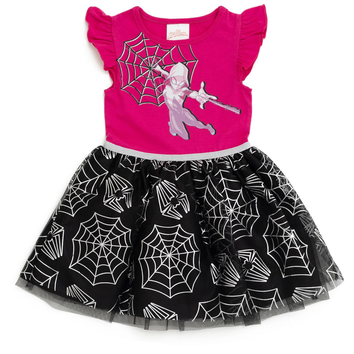 Marvel Spider-Man Spider-Gwen Ghost Spider Toddler Girls Tulle Dress Purple/Black 2T