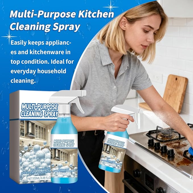 Spray Splash Cleaner, 2026 New Multi Purpose Cleaning Spray, Upgraded Foam Sprays for Ovens, Powerful Degreaser Sprays, Convenient Handheld Cleaner for Home Family Kitchen (2PCS)