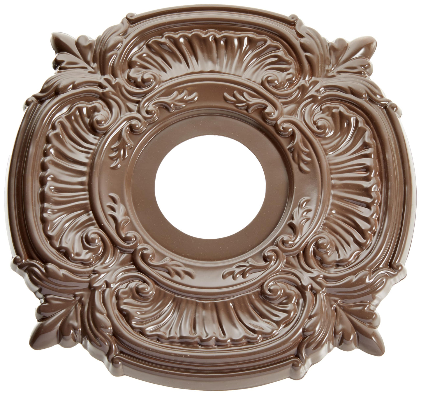 Ekena Millwork 13Od X 3 1/2Id X 3/4P Attica Thermoformed Pvc Ceiling Medallion (Fits Canopies Up To 5), Ultracover Satin London