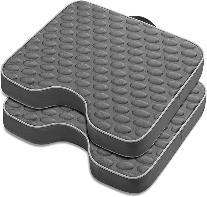 JDITVYHANO Stadium Seat Cushions 2 Pack - Portable Bleacher Cushions with 2.5-Inch Extra Thick High-Density Foam and Massage Dots, Outdoor Seat Cushions for Sports Events, Travel, Camping, Chairs
