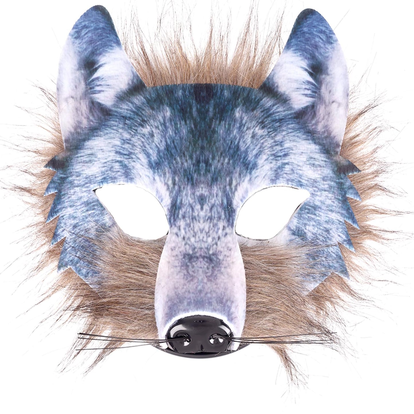 Valpeak Unleash Your Inner Wolf with Our Therian Wolf Mask, Tail, and Paw Set(Wolf three-piece set), Gray