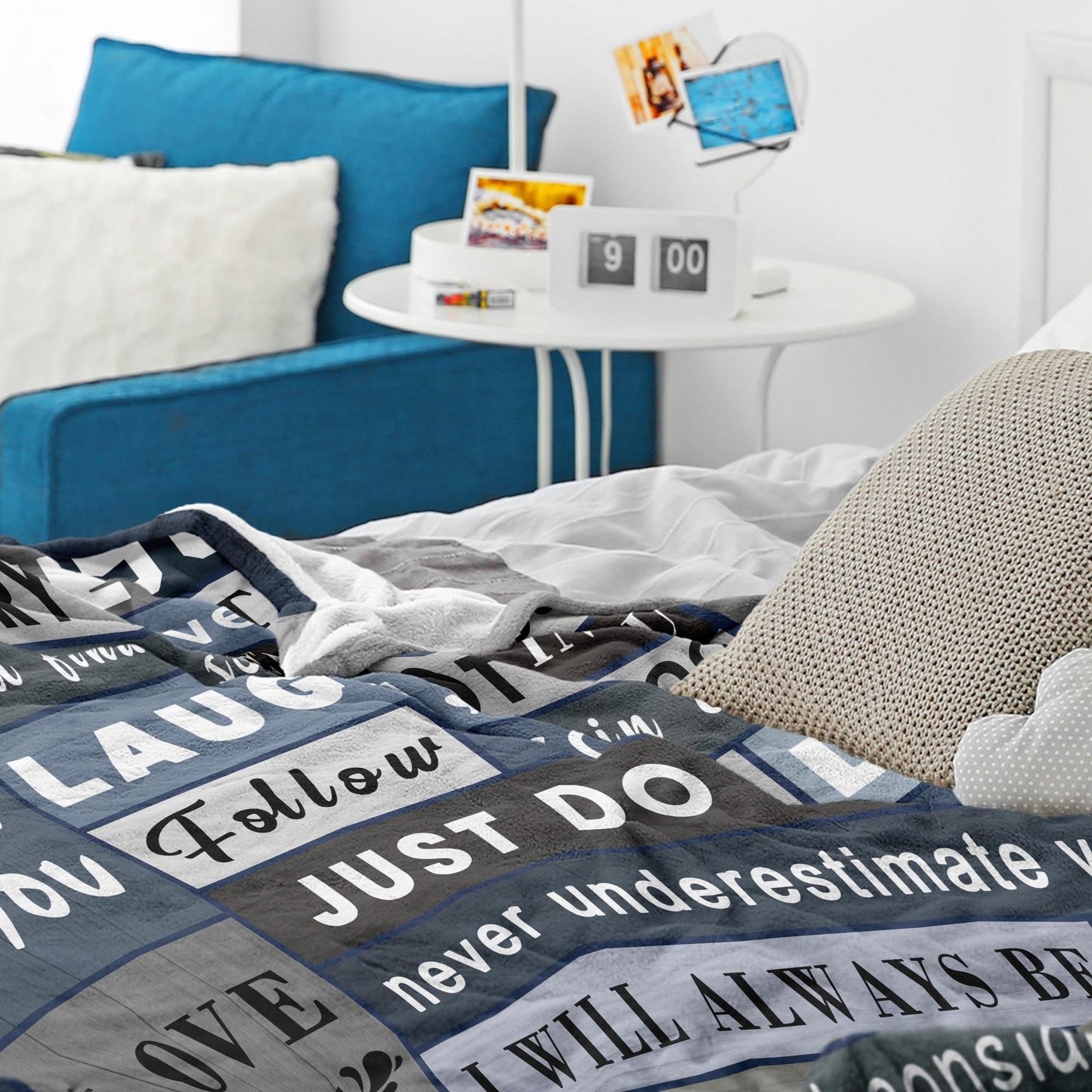 Spwasplo Gifts for Son Fathers Day Blanket from Mom Dad - Son Christmas Birthday Gift Adult - Ultra Soft Plush Throw Present Ideas for Bedding Sofa - 60"x50"