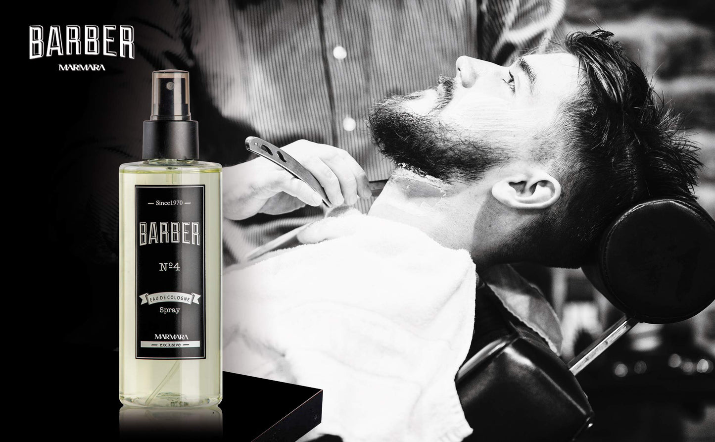 Marmara Barber Cologne - Best Choice of Modern Barbers and Traditional Shaving Fans Spray Bottle 8.5 fl oz. (250 ml, No4)