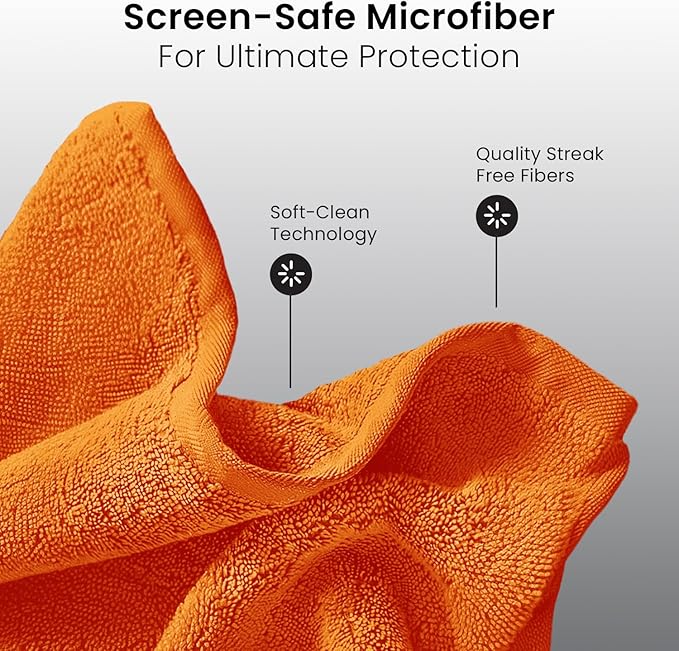 Electronic Wipes Screen Cleaner [40 Wipes] Streak-Free Screen Wipes Computer Screen Wipes & TV Screen Cleaner - Screen Wipes for Electronics, Screen Cleaner Wipes - [Microfiber Cloth+40 Wipes]