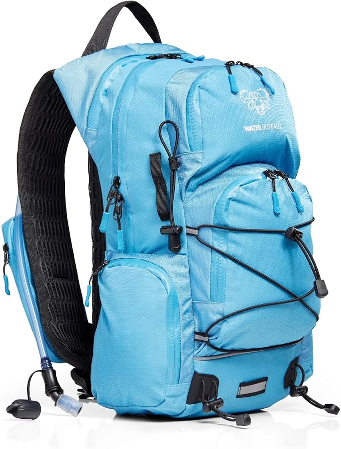 Water Buffalo Hydration Backpack - Sherpa 22L Hiking Backpack with Water Bladder - Water Backpack for Hiking with Waterpro...