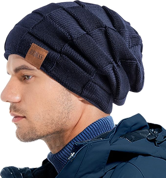 REDESS Beanie Hat for Men and Women Winter Warm Hats Knit Slouchy Thick Skull Cap