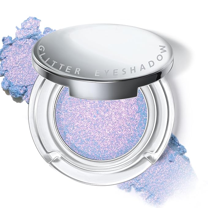 HOSAILY Chameleon Purple Blue Glitter Eyeshadow, Multichrome Color Shifting Single Eyeshadow, Holographic Sparkling Inner ...