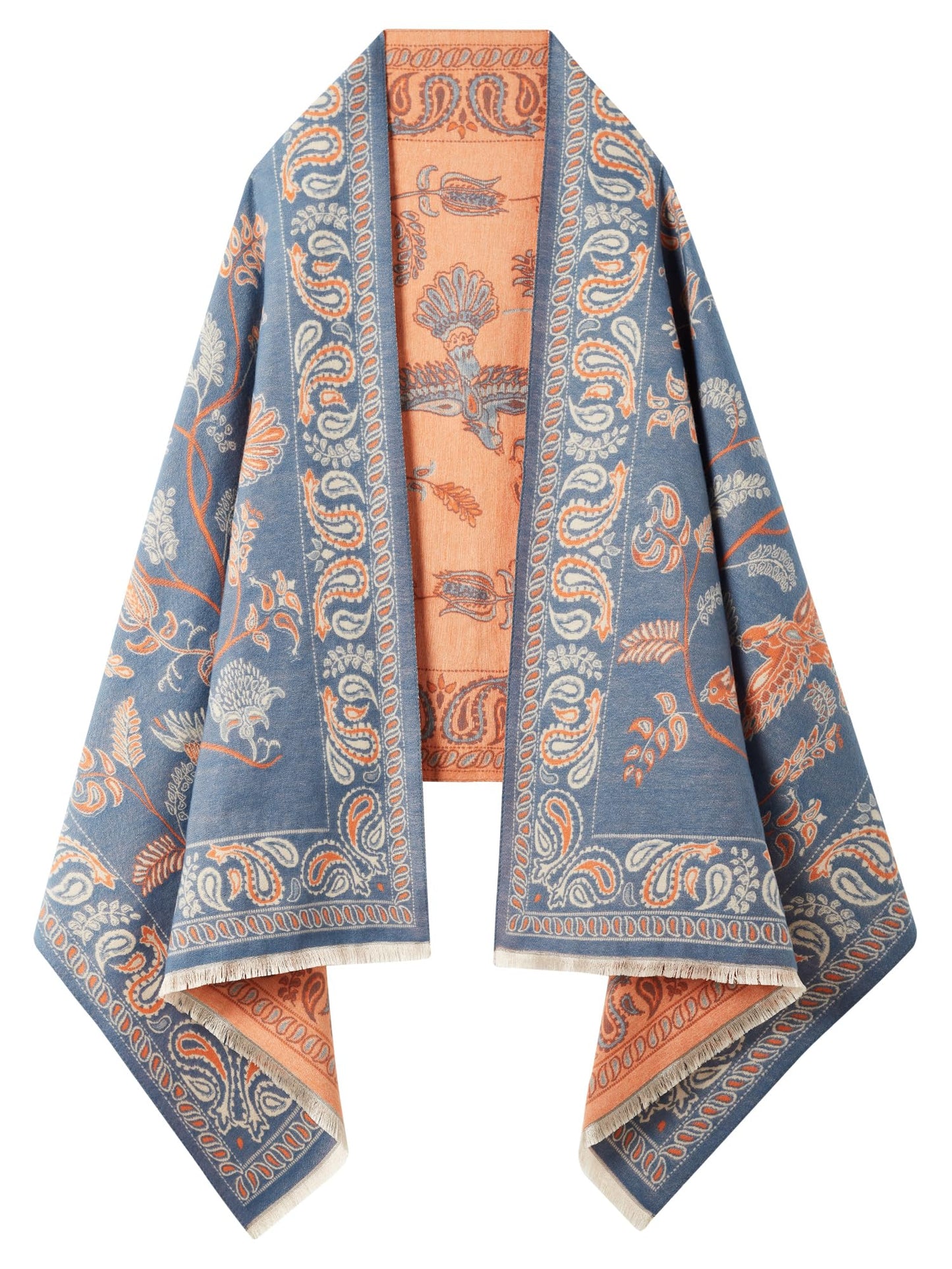 nratto Scarf for Women Pashmina Shawl Wrap for Evening Dress Gift for Women Blue