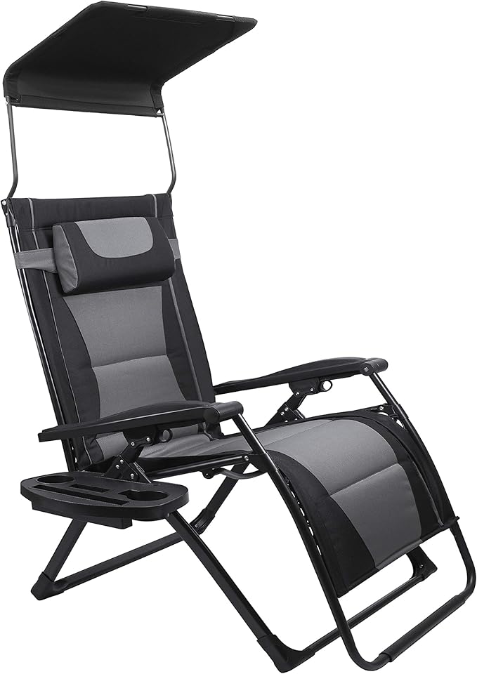 MedTens Heavy Duty Adjustable Reclining Folding Chair Outdoor Indoor Garden Pool Steel Camping Deck Backyard Chairs