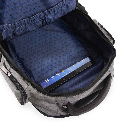 ORIGINAL PENGUIN Backpack, Grey Crosshatch, 19"
