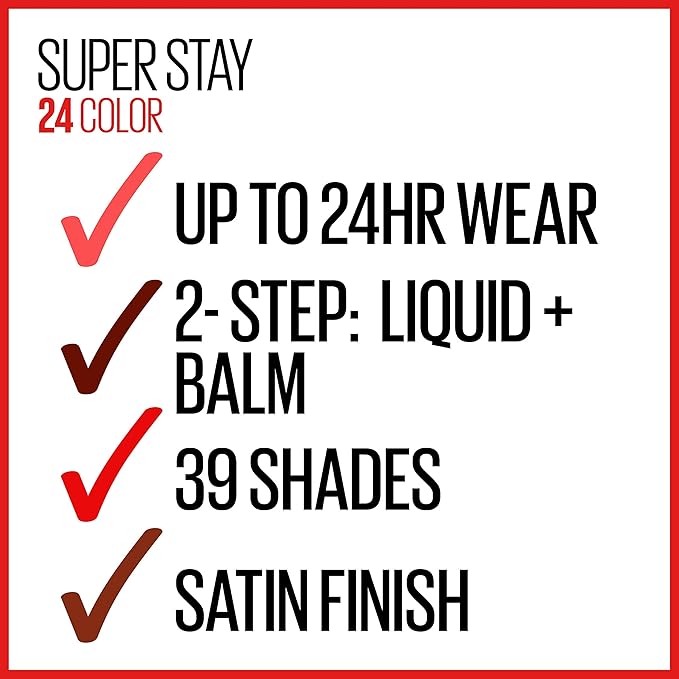 MAYBELLINE Super Stay 24 2-step Long Lasting Liquid Lipstick and Lip Balm, 920 Bronzed Dream, 1 count