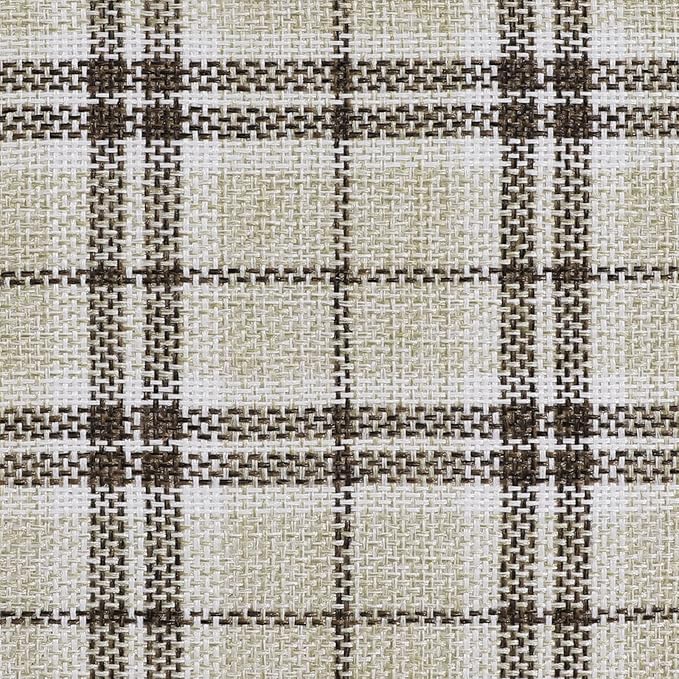 AAAAAcessories D-Shaped Chair Cushions, 2" Thick Dining Chair Pads with Ties and Removable, Machine-Washable Cover, 17" x 16", Set of 2, Yellow Checkered