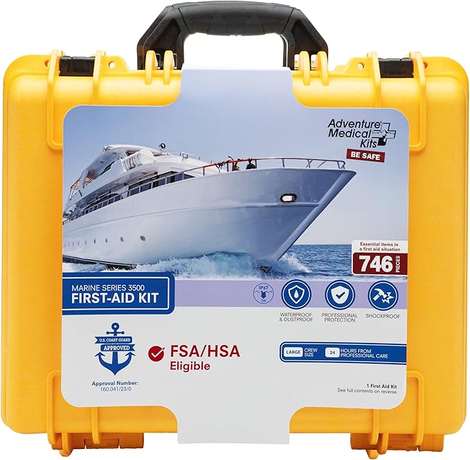 Adventure Medical Kits Marine Series Medical Kit - 3500 - Boat First Aid Kit For Large Crews 24 Hours From Care - Includes...