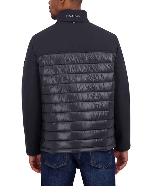 Nautica Men's Lightweight Softshell Jacket – Bonded Fleece Lining, Regular, Big & Tall Sizes, Pitch, Small