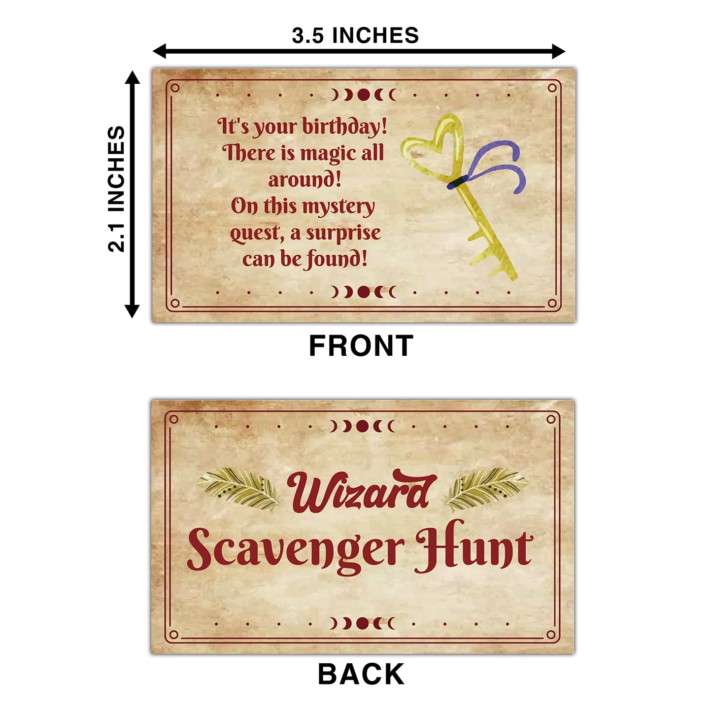 Halloween Wizard Treasure Hunt Clues Game Cards, Magic Party Scavenger Hunt Card Game(17 Cards with Envelopes), Outdoor Indoor Halloween Party Supplies Activities for Teens Kids Adults(02)